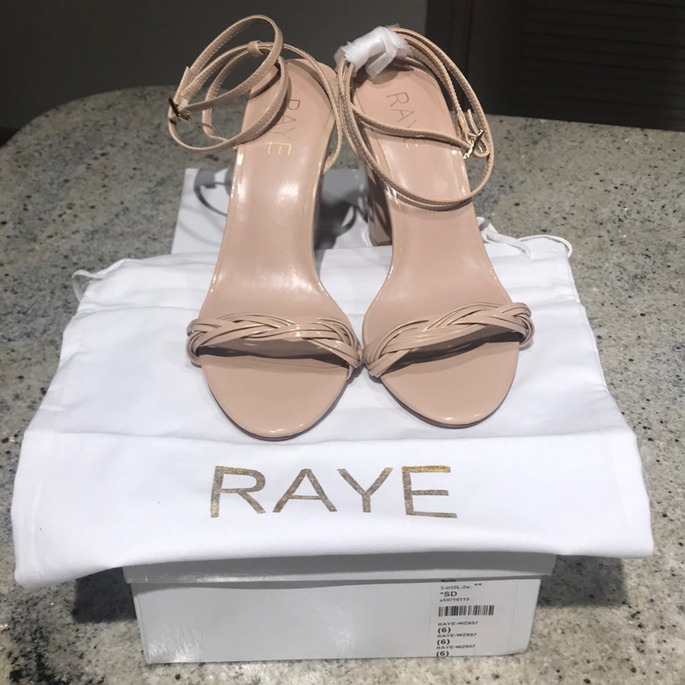 Nude Blocked Heel Sandals
